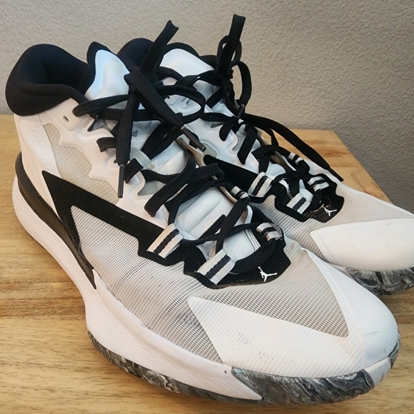 Nike Mens Air Jordan Zion Williamson 1 TB Shoes DC4208-100 White Black Size 7.5 main image 14